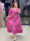 Pajji Georgette Floral Printed Gown With Jacket Wholesale Market In Surat